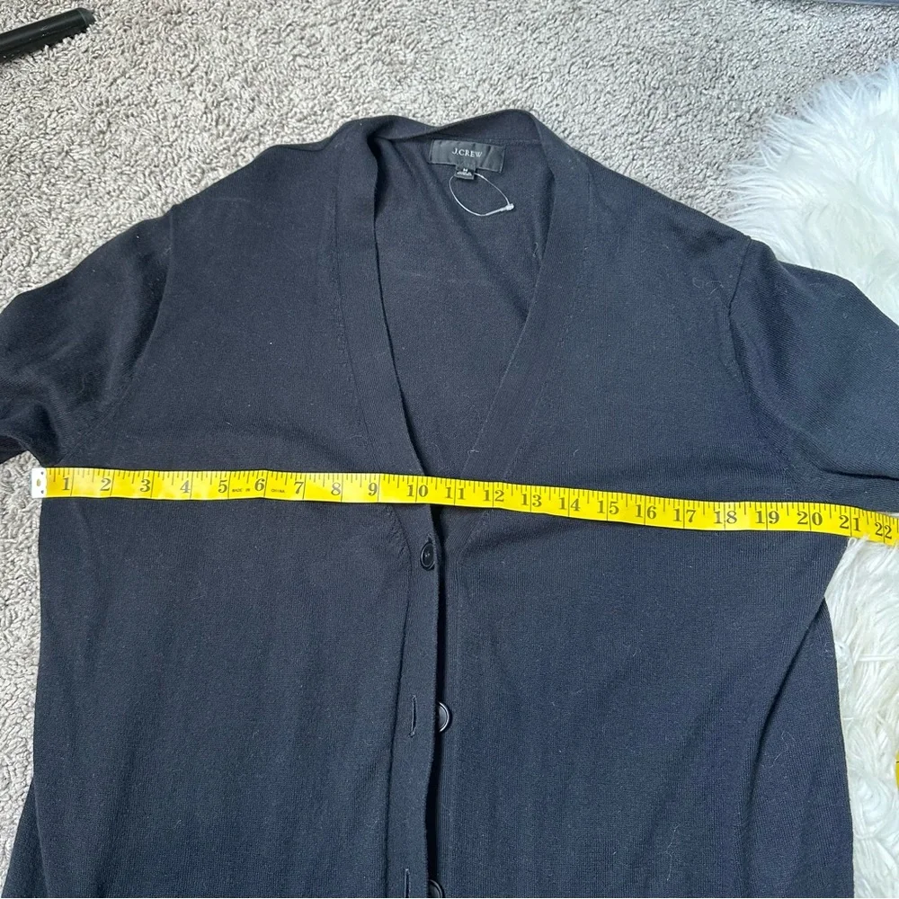 NWOT j crew Classic‎ Black Women's button down Cardigan Sweater cotton